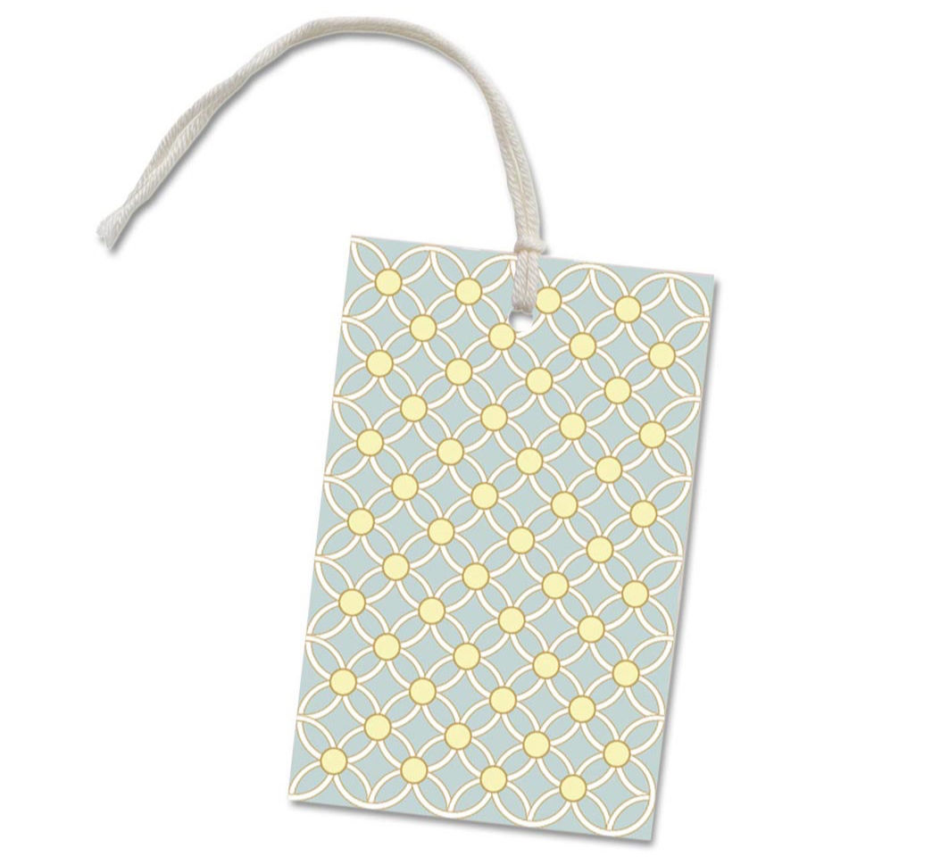 5 Geschenkanhänger "Circles blau"