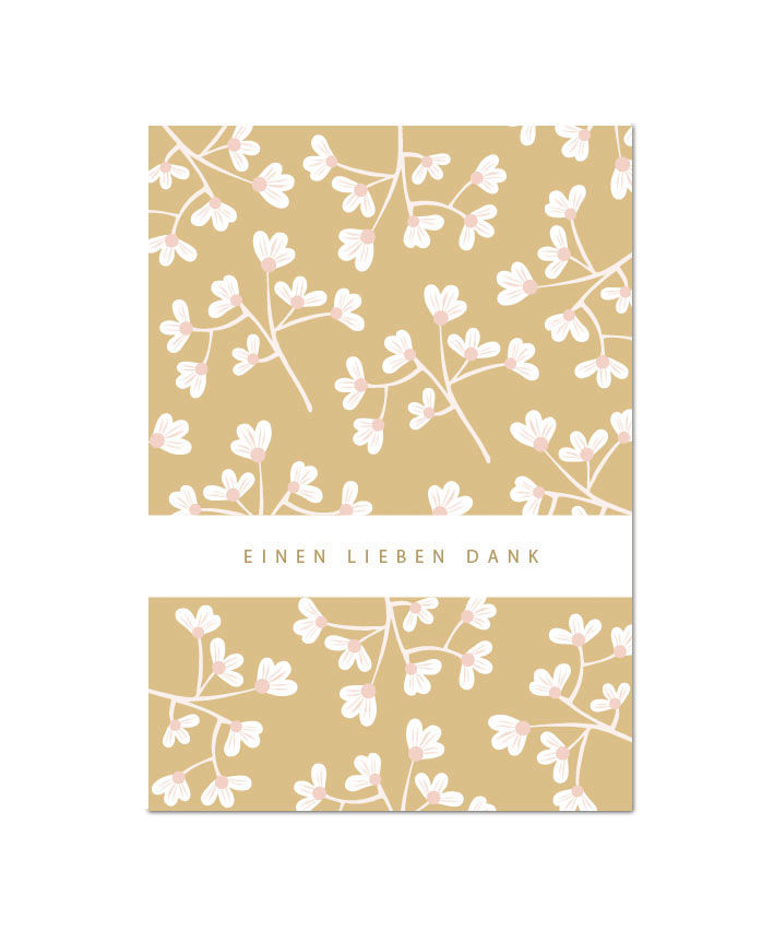 Miniaturbild: Klappkarte "Einen lieben Dank gelb", 6 Stück