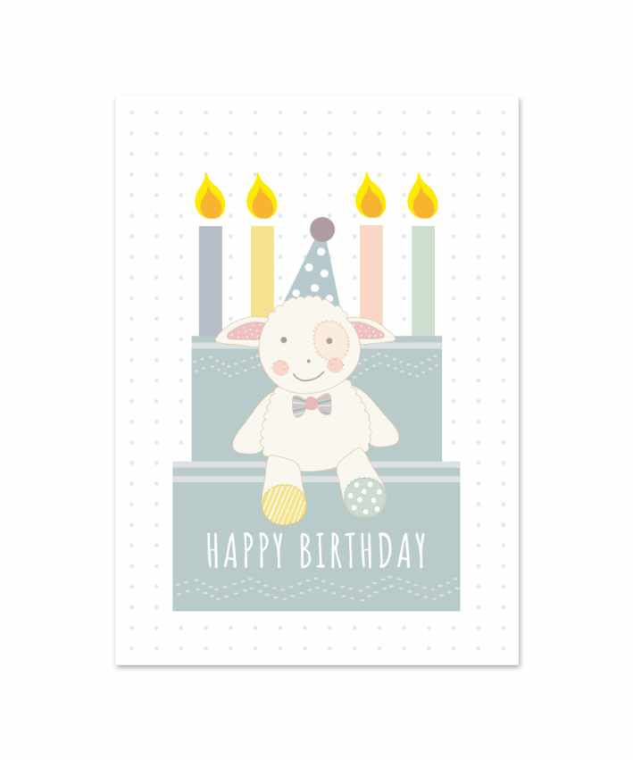 Miniaturbild: Klappkarte "Kindergeburtstag Torte"