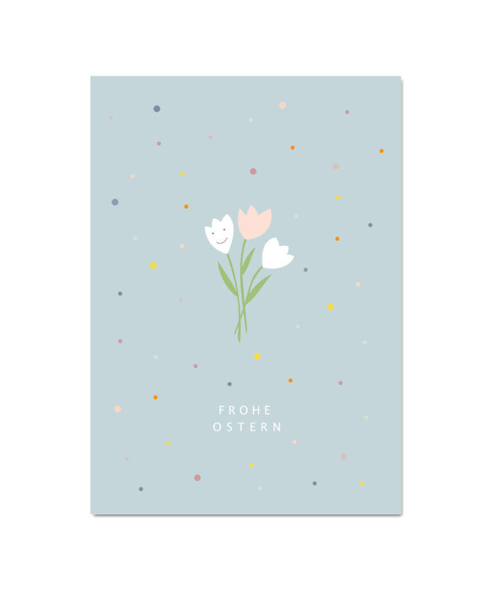 Osterpostkarte "Tulpen"