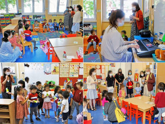 幼稚部 1学期最後の授業の様子