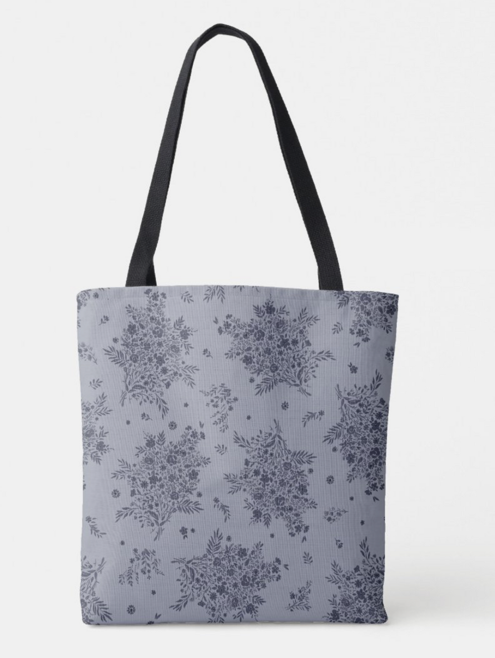 Blue Floral Bouquets Tote