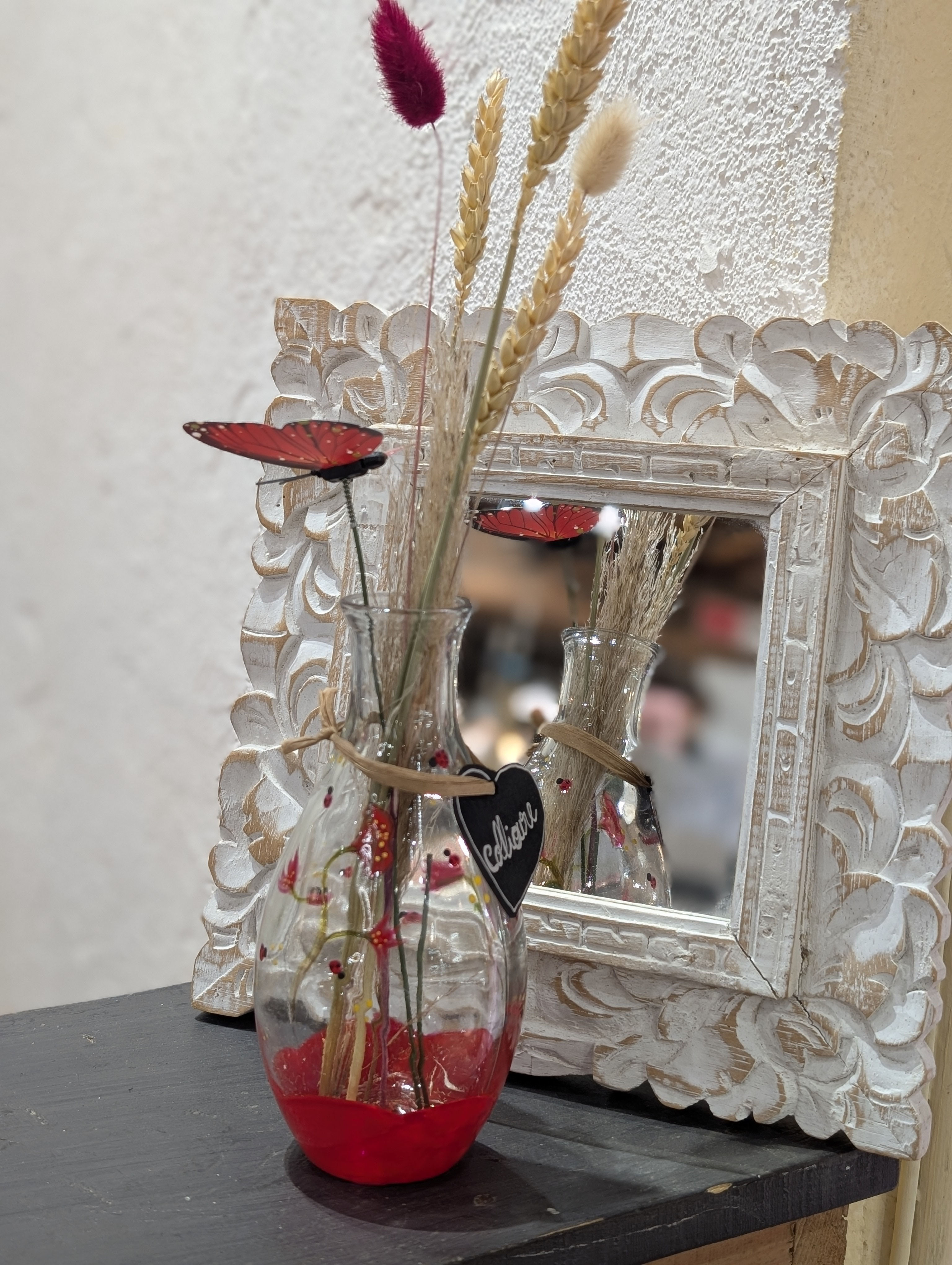 🐞🌹Vase Soliflore Coquelicot 🐞🌹