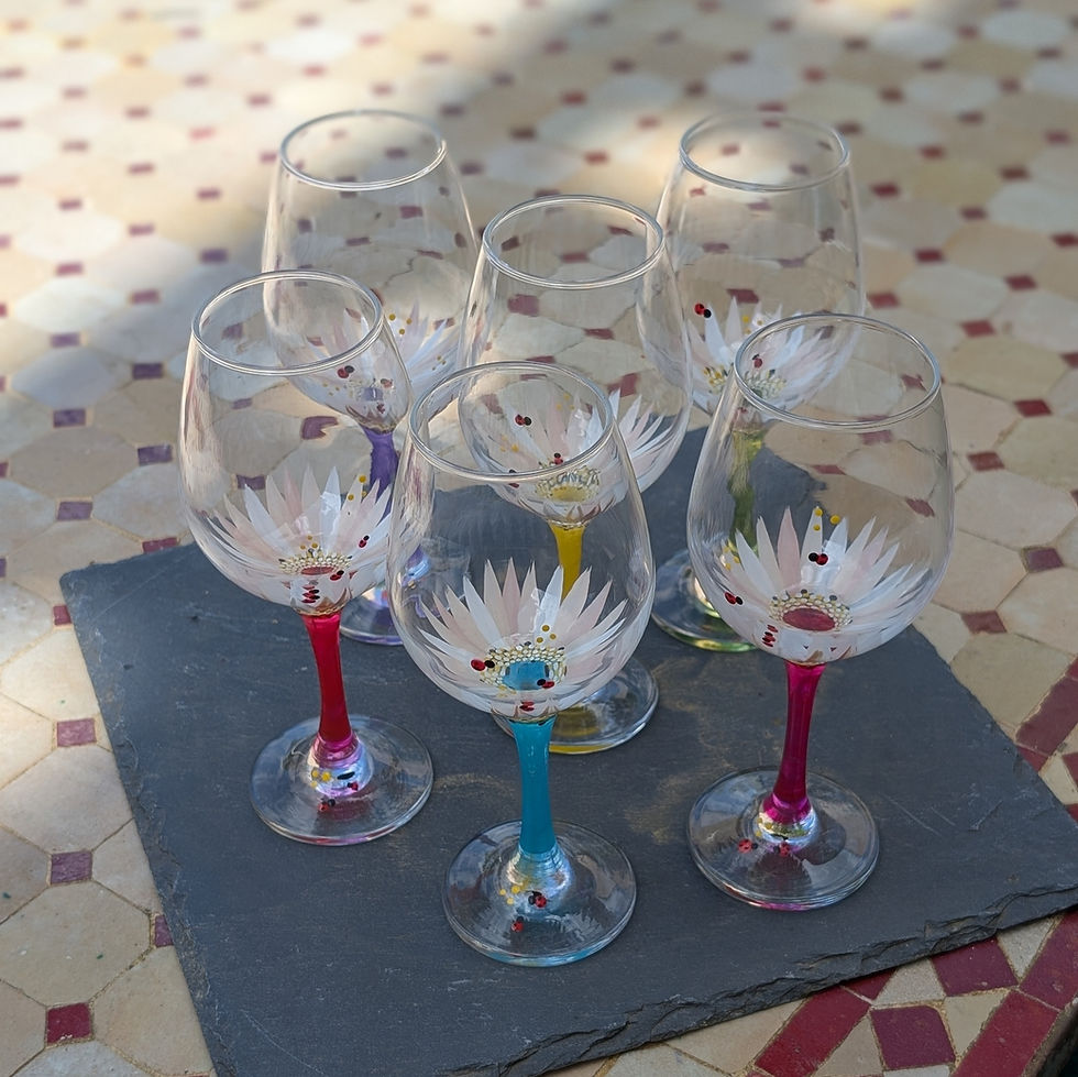 Miniature : 🐞Bouquet 6 Vin Fleurs "Coccinelles et Marguerite" Multicolore"