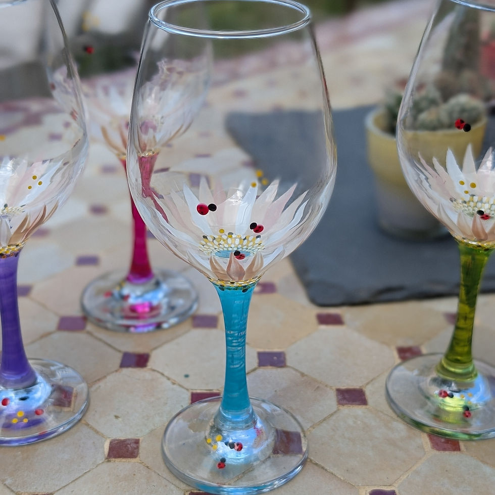 Miniature : 🐞Bouquet 6 Vin Fleurs "Coccinelles et Marguerite" Multicolore"