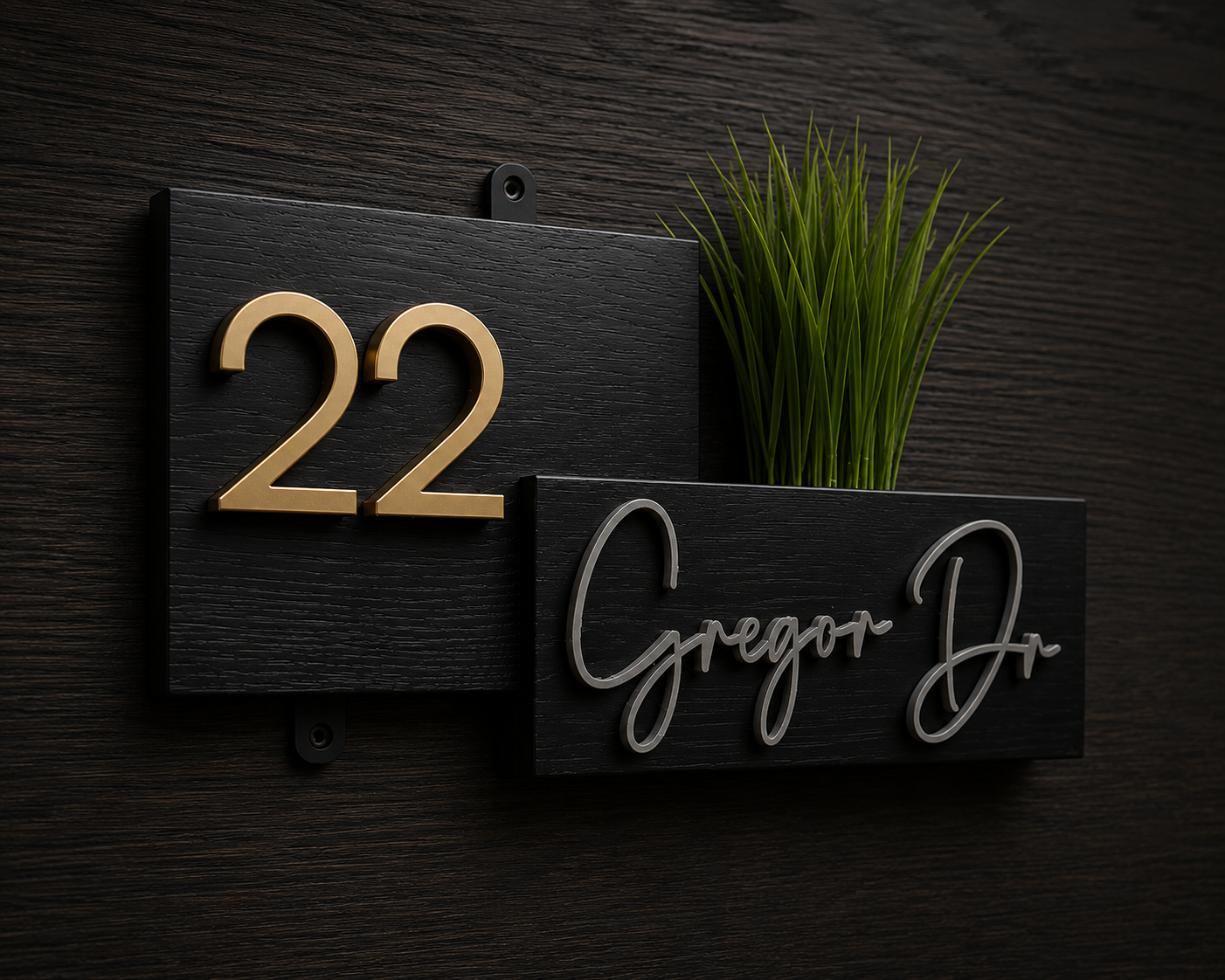 DALI Premium Personalised House Sign | Contemporary Address Plaque
