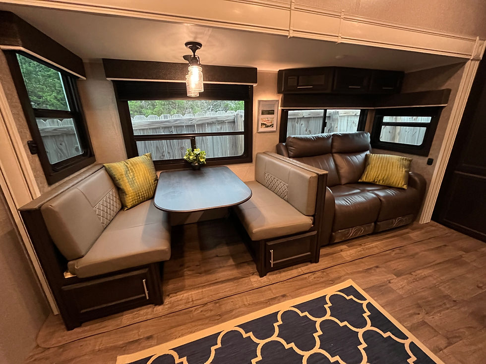 Banquette Dining and Recliners in the Open Range