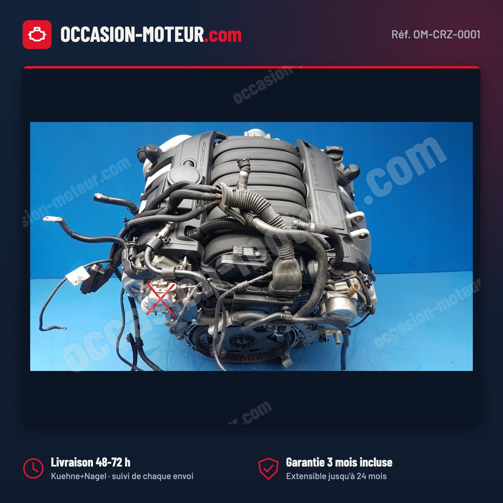 Moteur Porsche Cayenne S GTS 958 4.8 V8 M48.02 64 000 km sans pompe HP