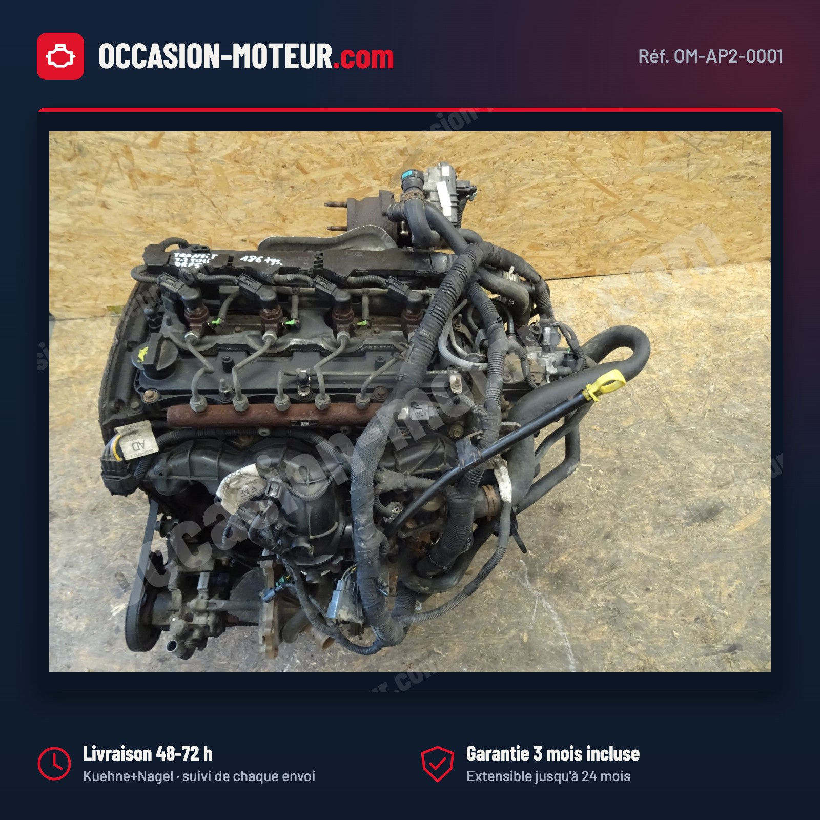 Moteur Ford Transit MK8 2.2 TDCi DRF5 186 000 km