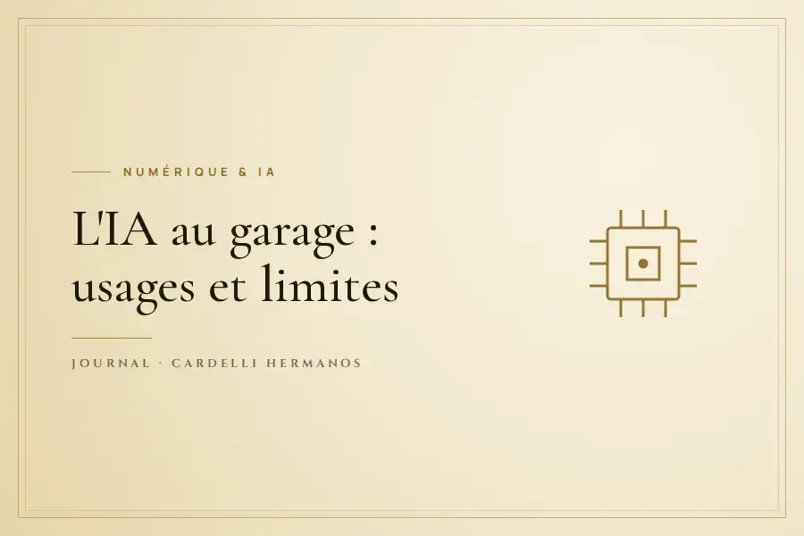 L'IA au garage : ce qu'elle fait bien, et ce qu'il ne faut pas lui confier