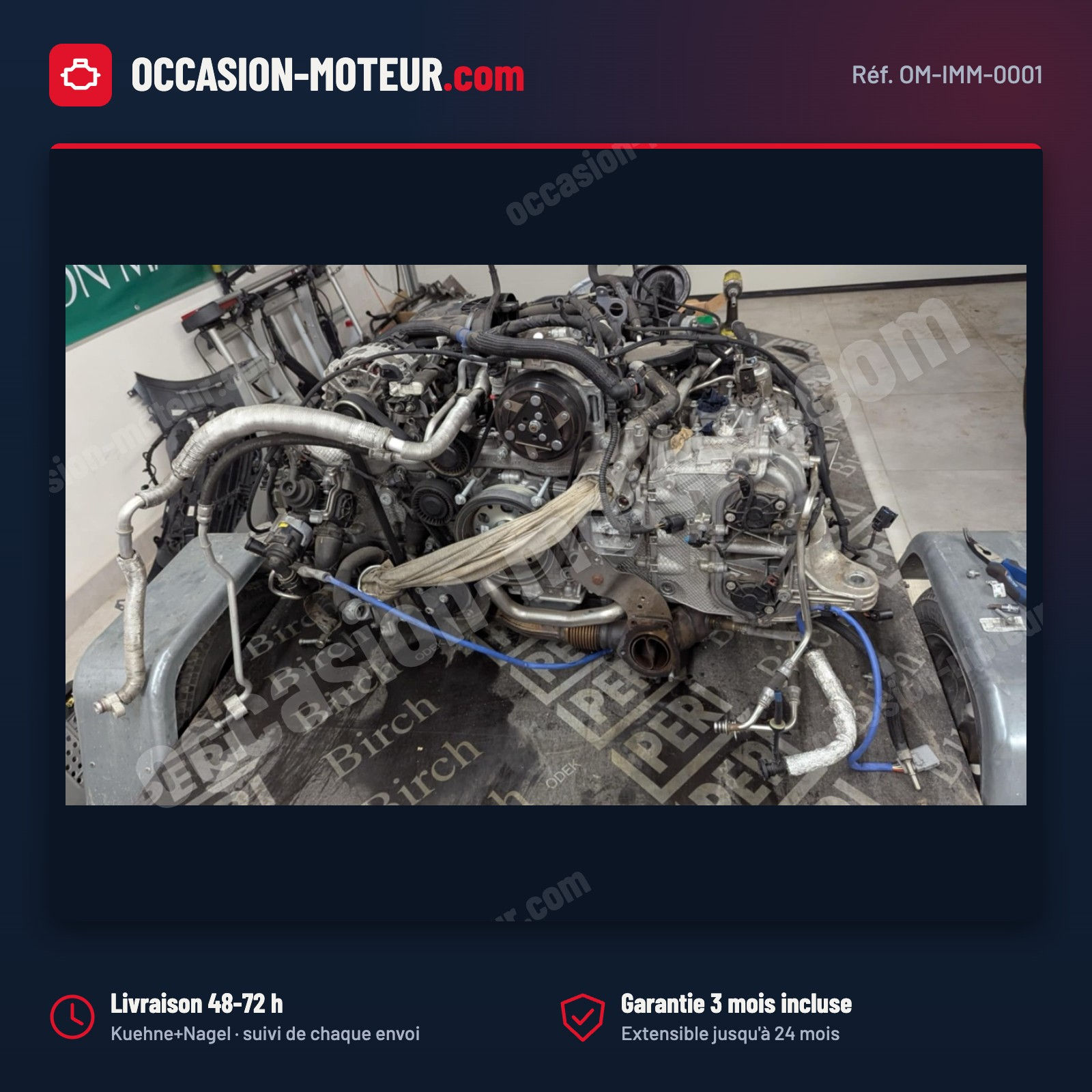 Moteur Porsche 718 Boxster Cayman 982 2.0 turbo flat-4 300 ch réf. DNY