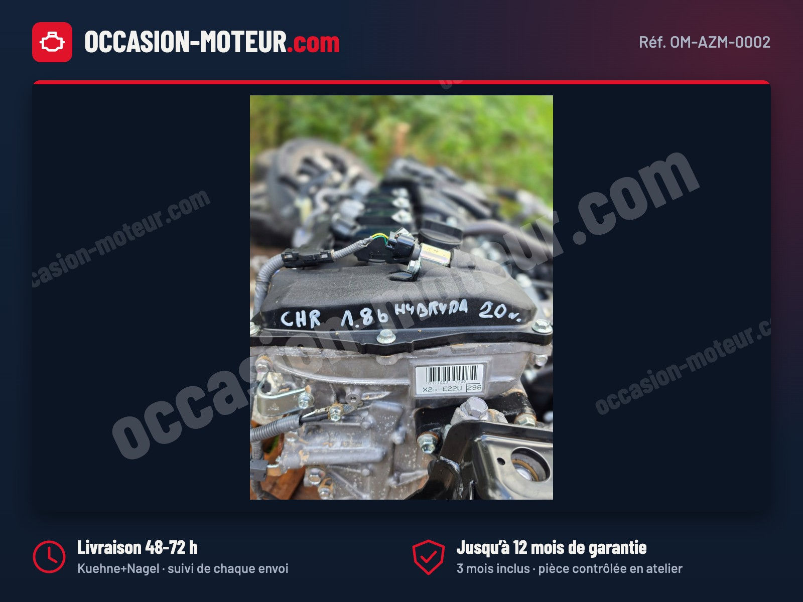 Moteur Toyota C-HR Corolla E21 1.8 Hybride 2ZR-FXE X2ZR-E22U 2020