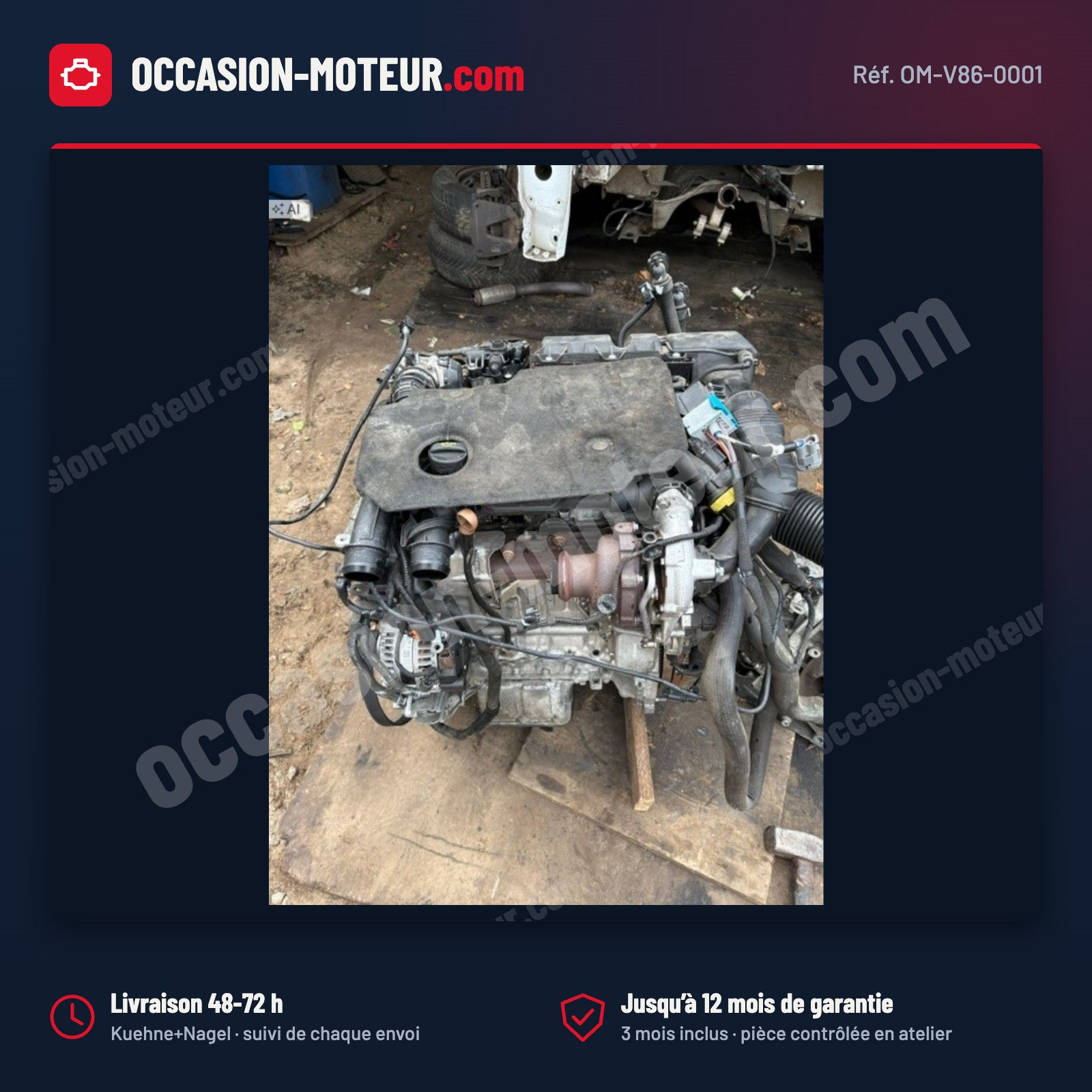 Moteur PSA 1.5 BlueHDi DV5RU Vivaro C Jumpy III Expert Proace 2021 30 000 km