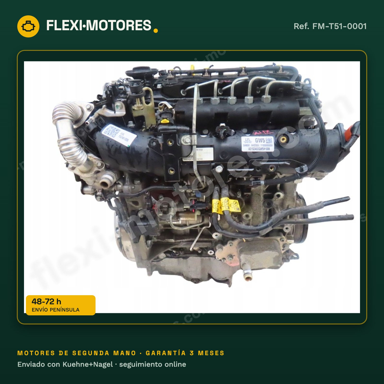 Motor Opel Mokka A 1.6 CDTI LVL 2015 74 000 km completo con turbo e inyectores