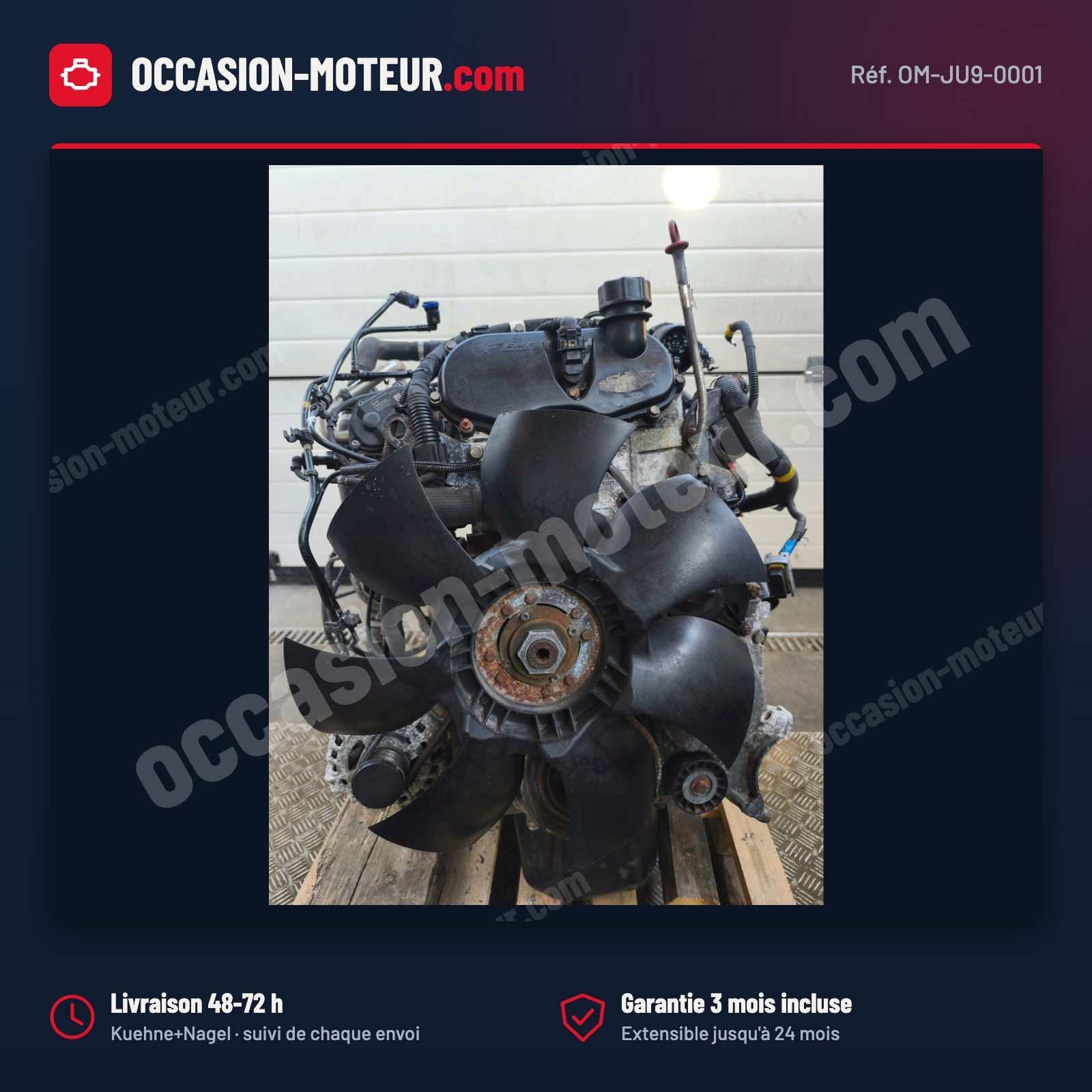 Moteur Iveco Daily V 3.0 HPI Euro 5 F1CFL411H 170 ch sans compresseur