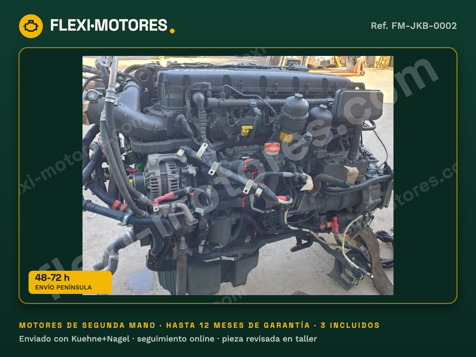 Motor camión DAF XF XG 480 Paccar MX-13 355 H5 Euro 6 2022 sin centralita