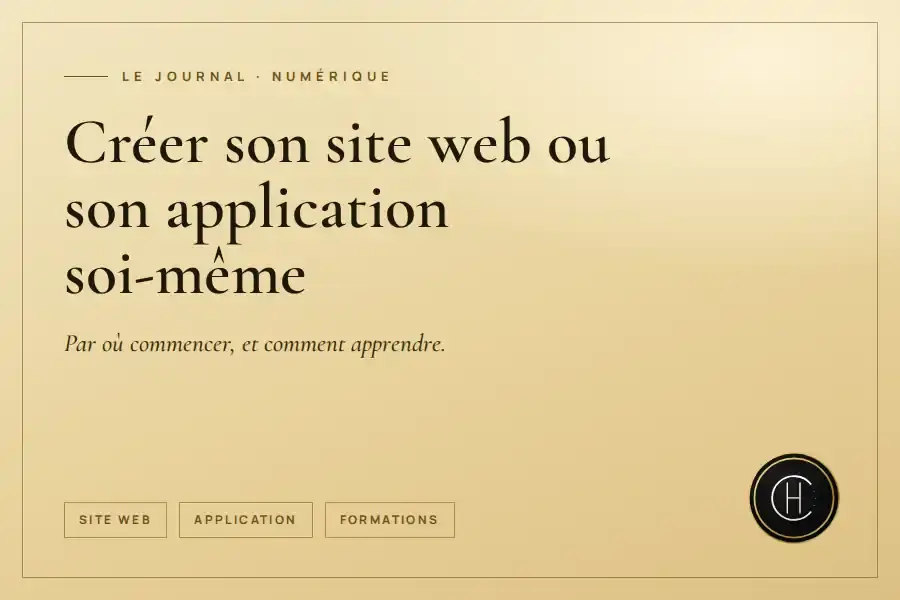 Créer son site web ou son application soi-même : par où commencer ?
