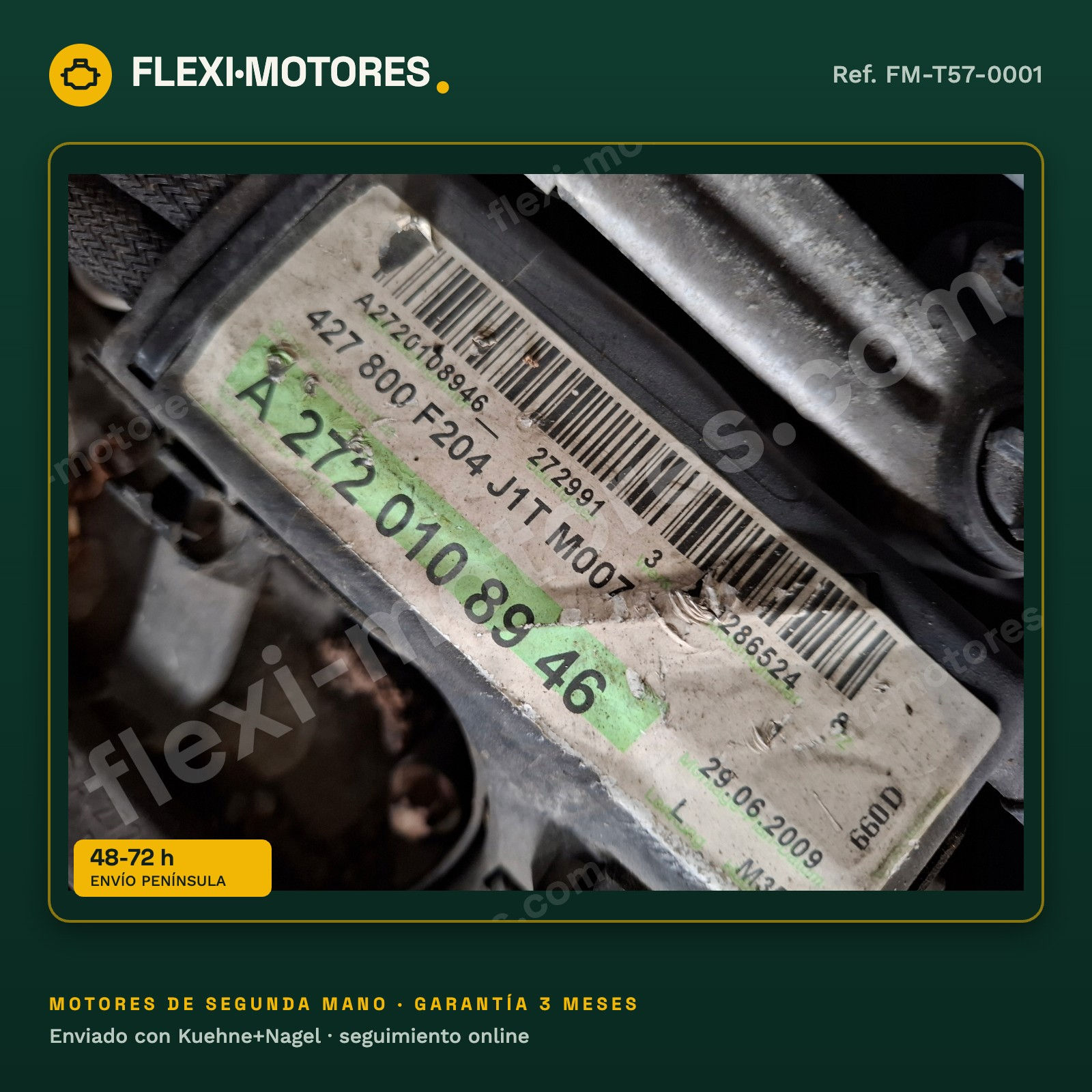 Motor Mercedes GLK 350 X204 3.5 V6 M272.991 2010