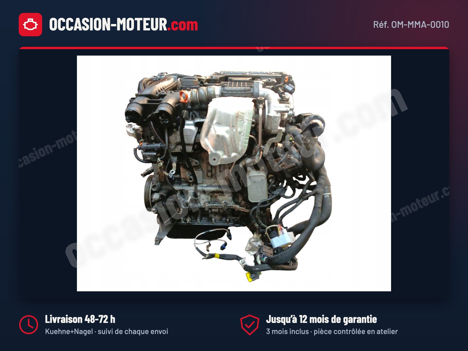 Moteur Citroën C4 II B7 1.6 BlueHDi 100 BHY 198 000 km