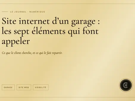 Site internet d'un garage : les sept éléments qui font appeler un client