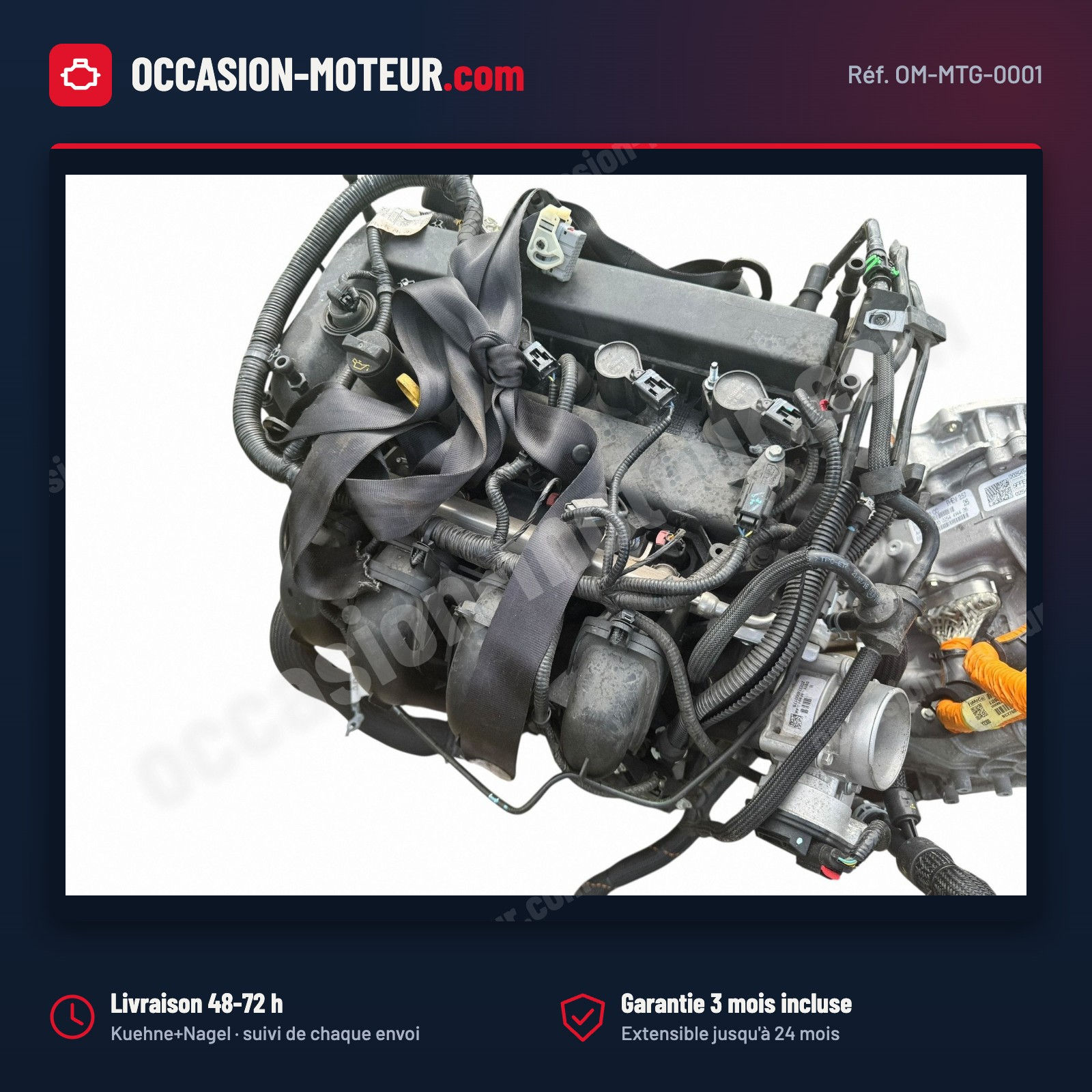 Moteur Ford Mondeo MK5 2.0 Hybrid 140 ch UACC complet avec périphériques