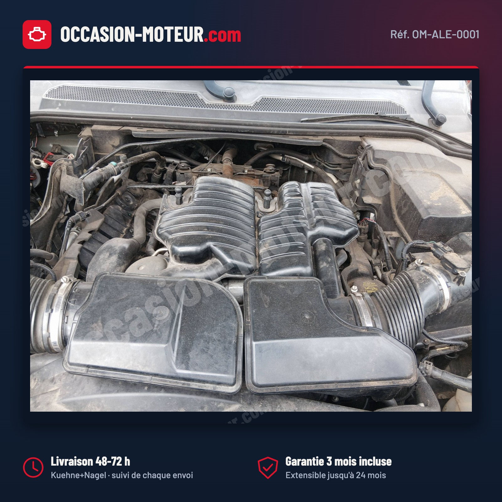 Moteur Range Rover Sport L320 5.0 V8 atmosphérique 375 ch AJ133 2012 210 000 km