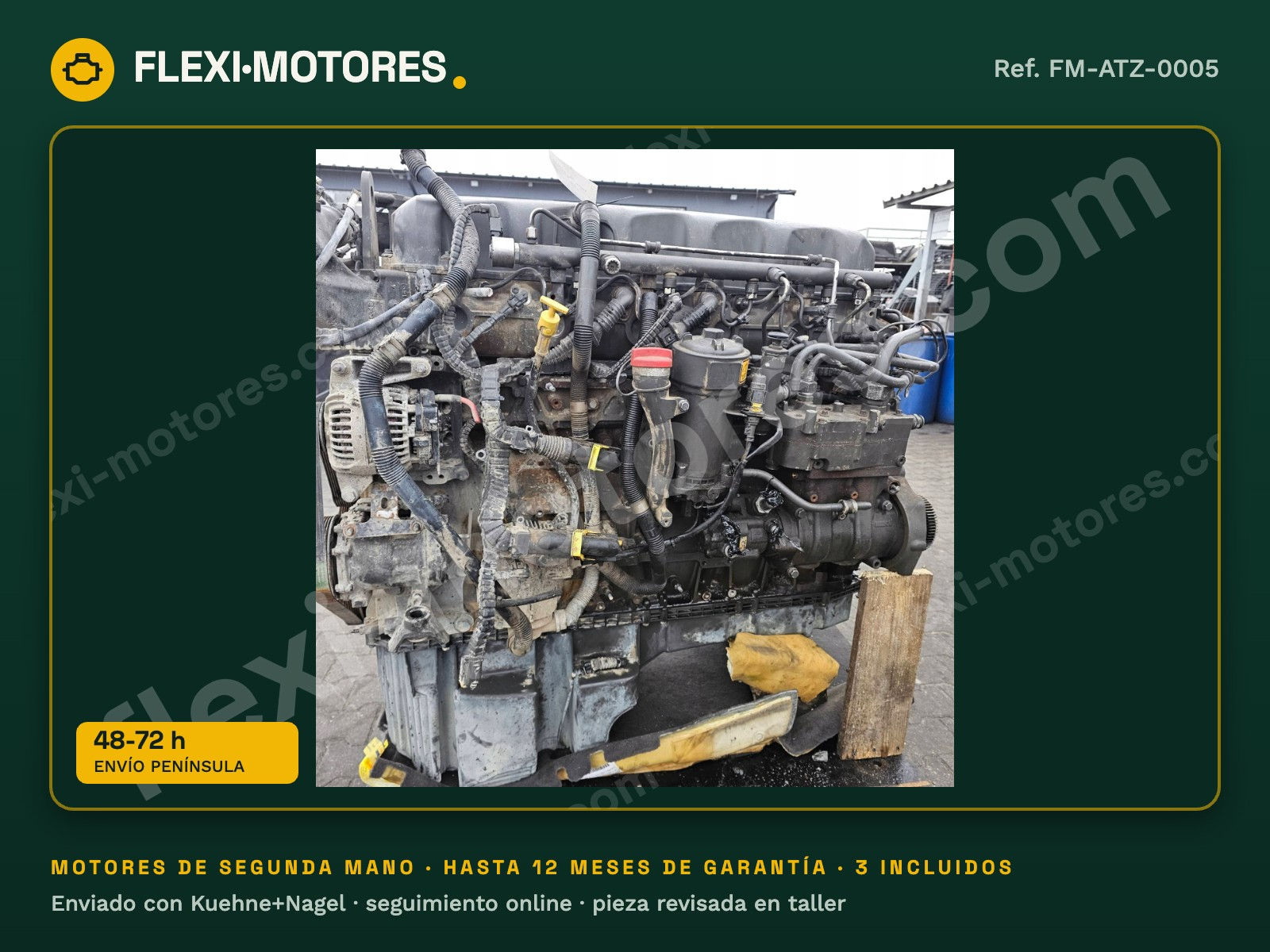 Motor camión DAF XF 460 FT Paccar MX-13 480 CV Euro 6 2017 568 250 km