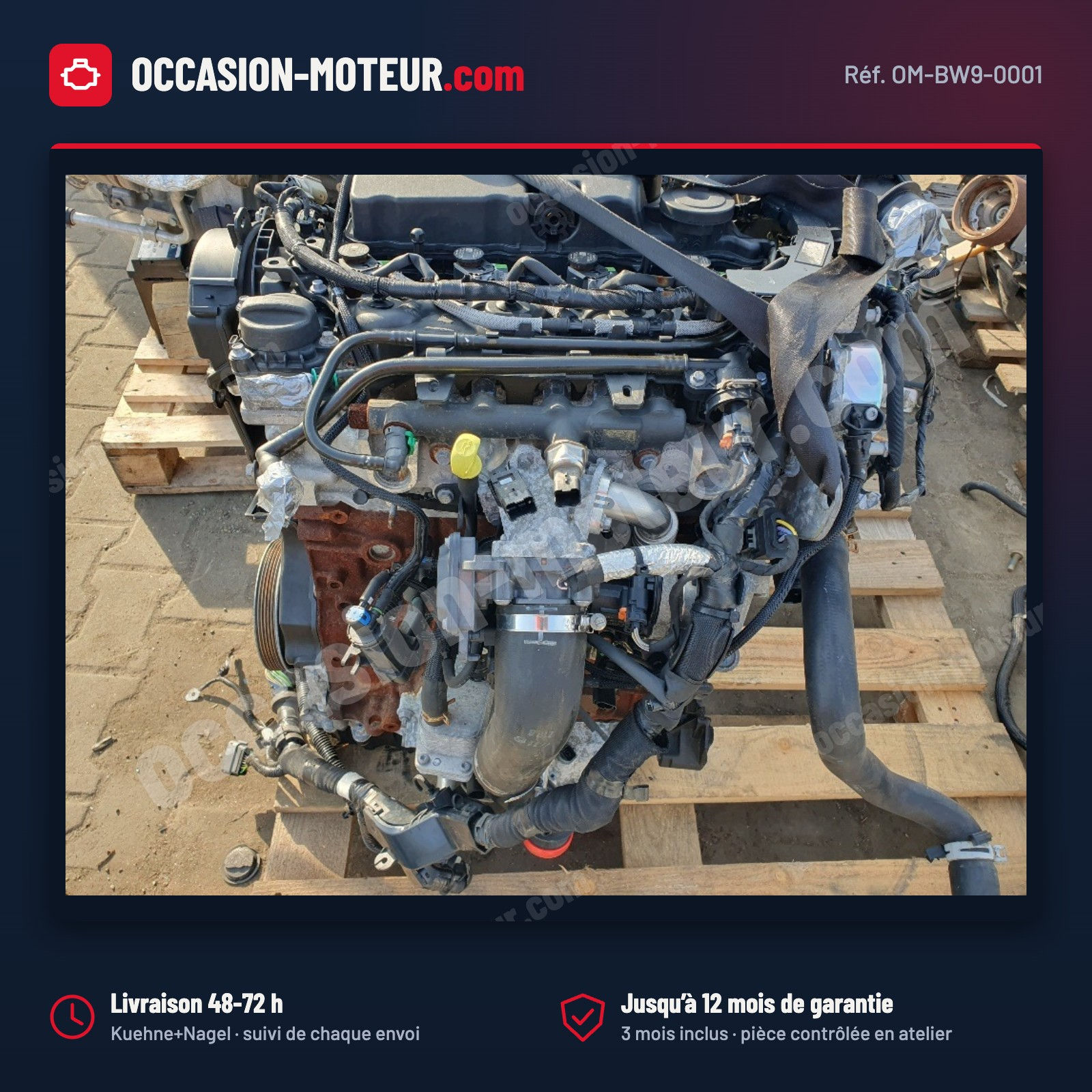 Moteur Ford Kuga MK2 2.0 TDCi 180 ch T8MC Euro 6 2019 62 000 km