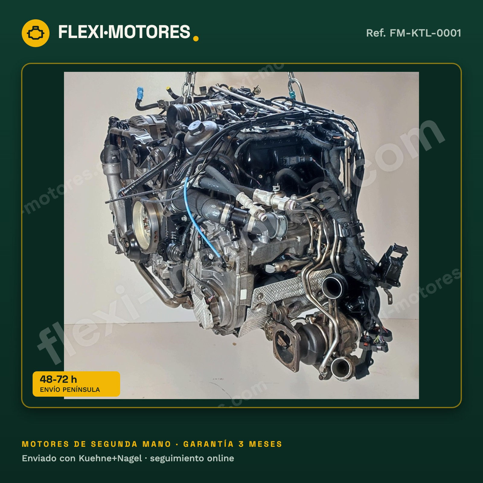 Motor Porsche 911 991.2 Carrera 3.0 biturbo DCHA 2016 84 000 km
