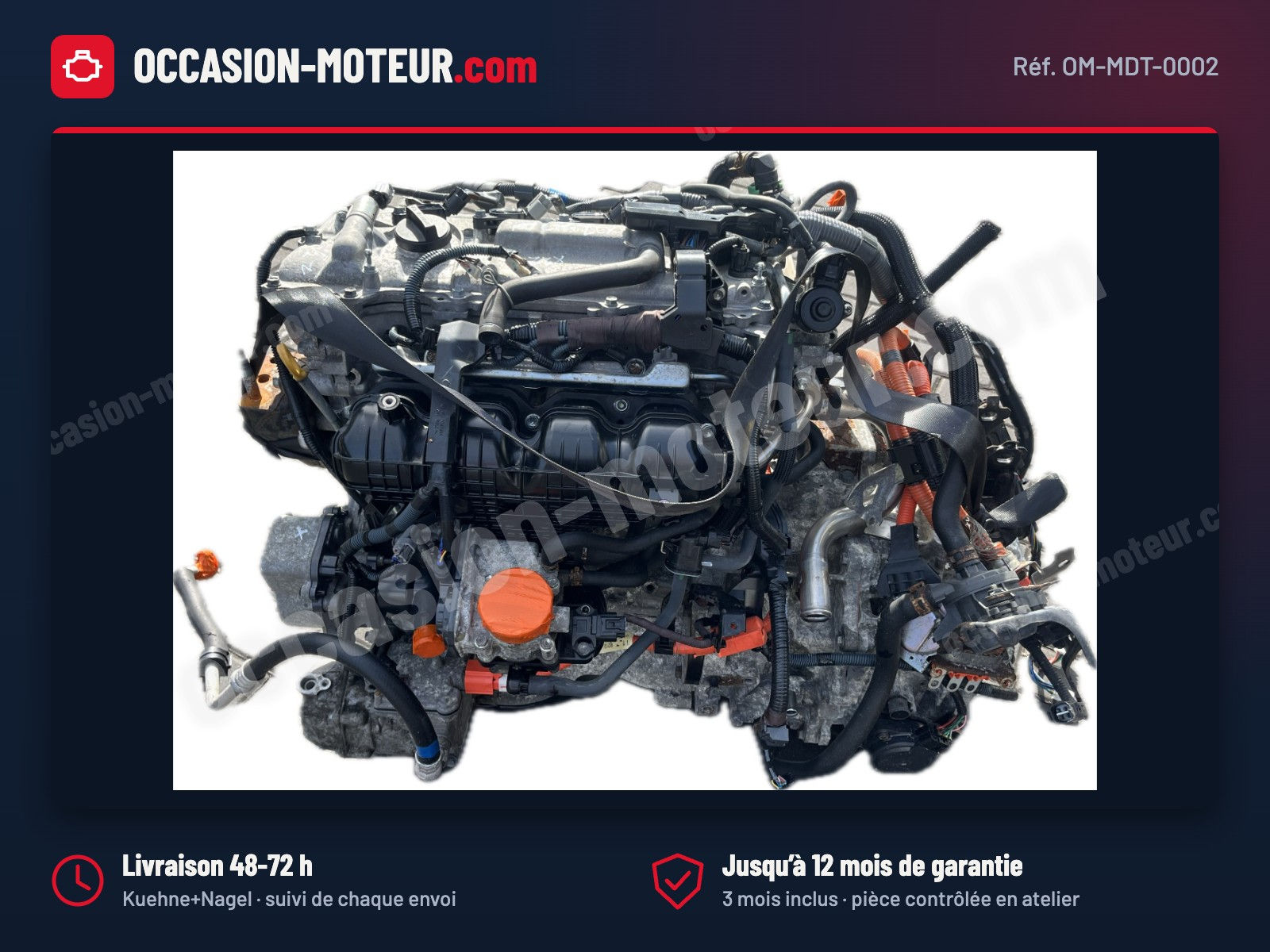 Moteur Toyota Prius III 1.8 hybride 2ZR-FXE X2ZR-W20N 102 000 km sans faisceau