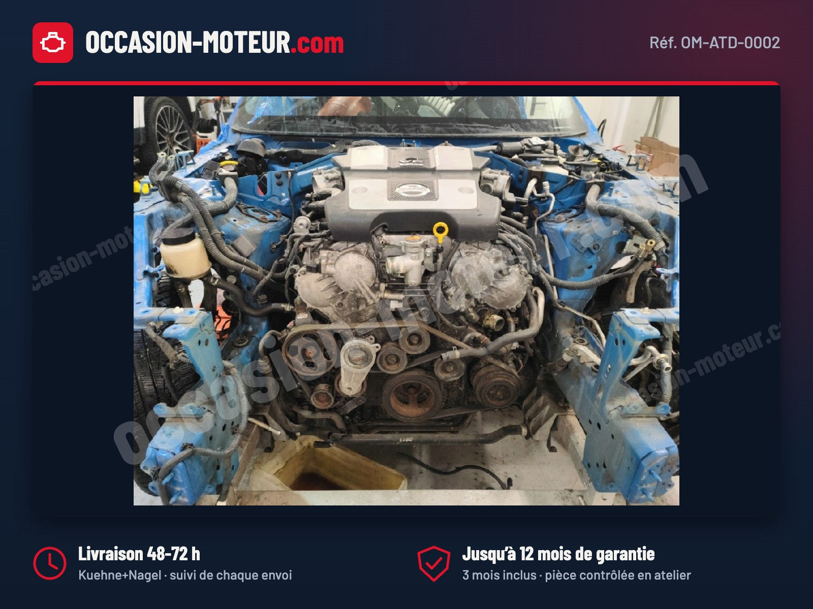 Moteur Nissan 370Z Z34 Infiniti G37 Q50 3.7 V6 VQ37VHR