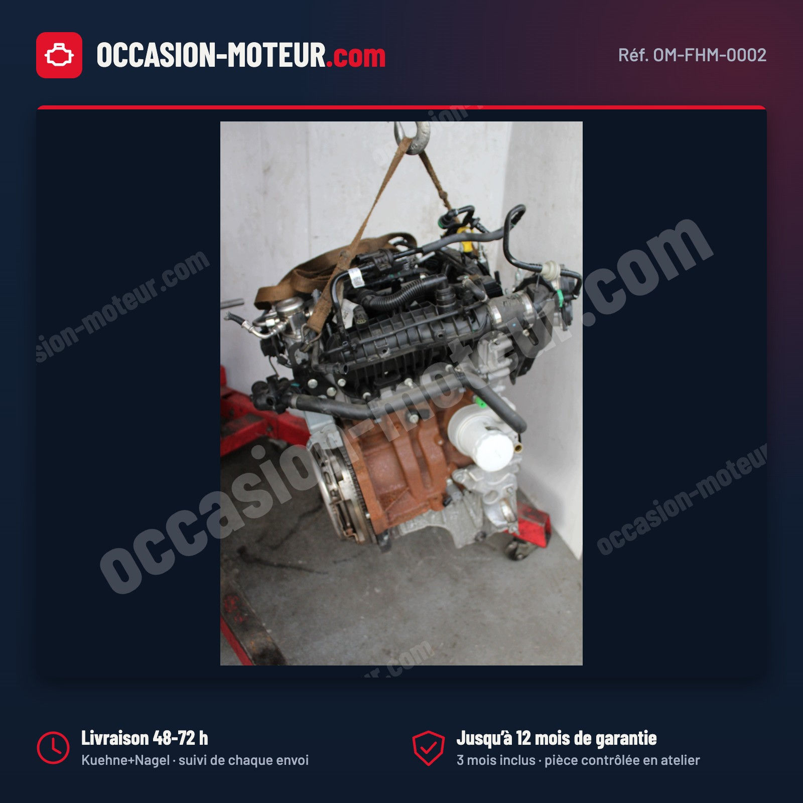 Moteur Ford Tourneo Courier Fiesta 1.0 EcoBoost 100 ch C1BG 2017 108 000 km