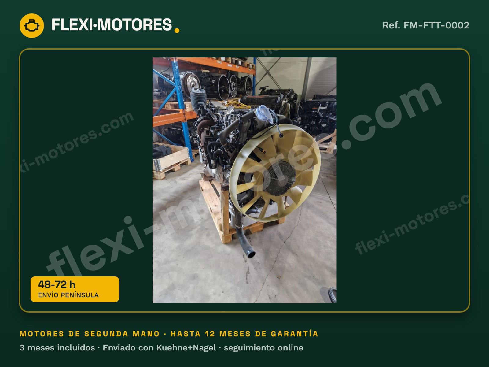 Motor camión MAN TGX TGS D2676 LF46 Euro 6 440 CV sin centralita EDC