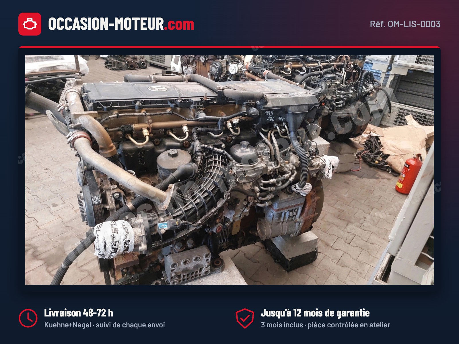 Moteur PL Mercedes Actros MP4 OM471.926 12.8 420 ch Euro 6 2017 sans calculateur