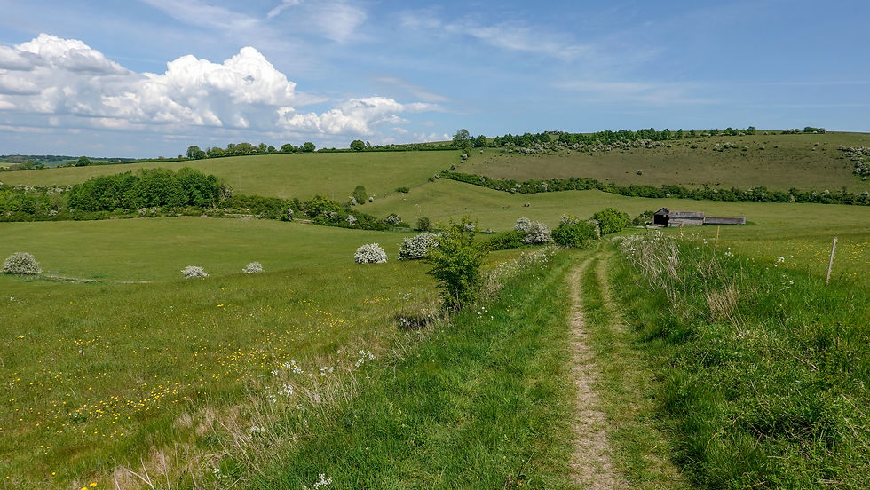 Descending Throope Hill into Stratford Tony