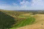 The Ridgeway - Ashbury to Letcombe Bassett. The Manger is a strangely shaped valley, which is thought to have been formed by the melting of ice in the last Ice Age.