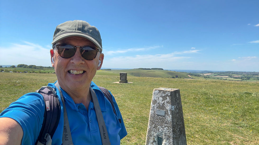 Trig point at top of Win Green