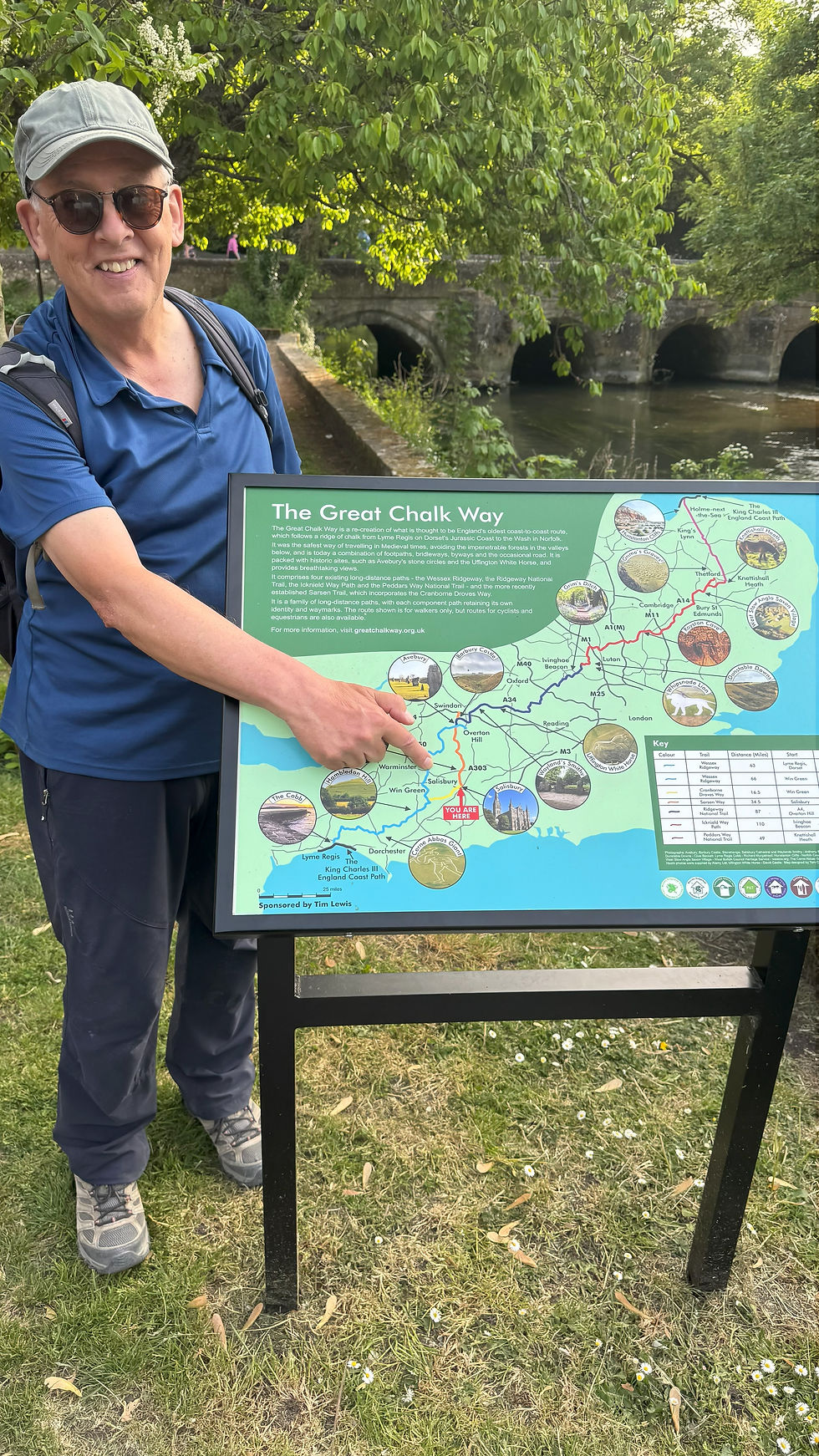 Salisbury has one of just a handful of information boards along the trail promoting the Great Chalk Way