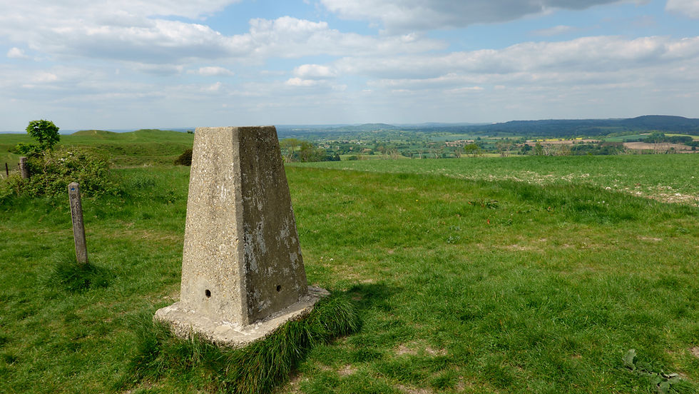 Trig point at the top of Hambledon Hill