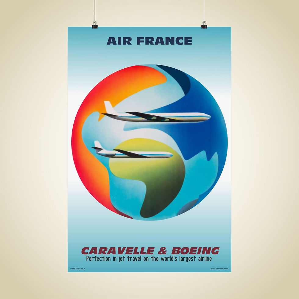 Air France 1952 Matte Aviation Poster 