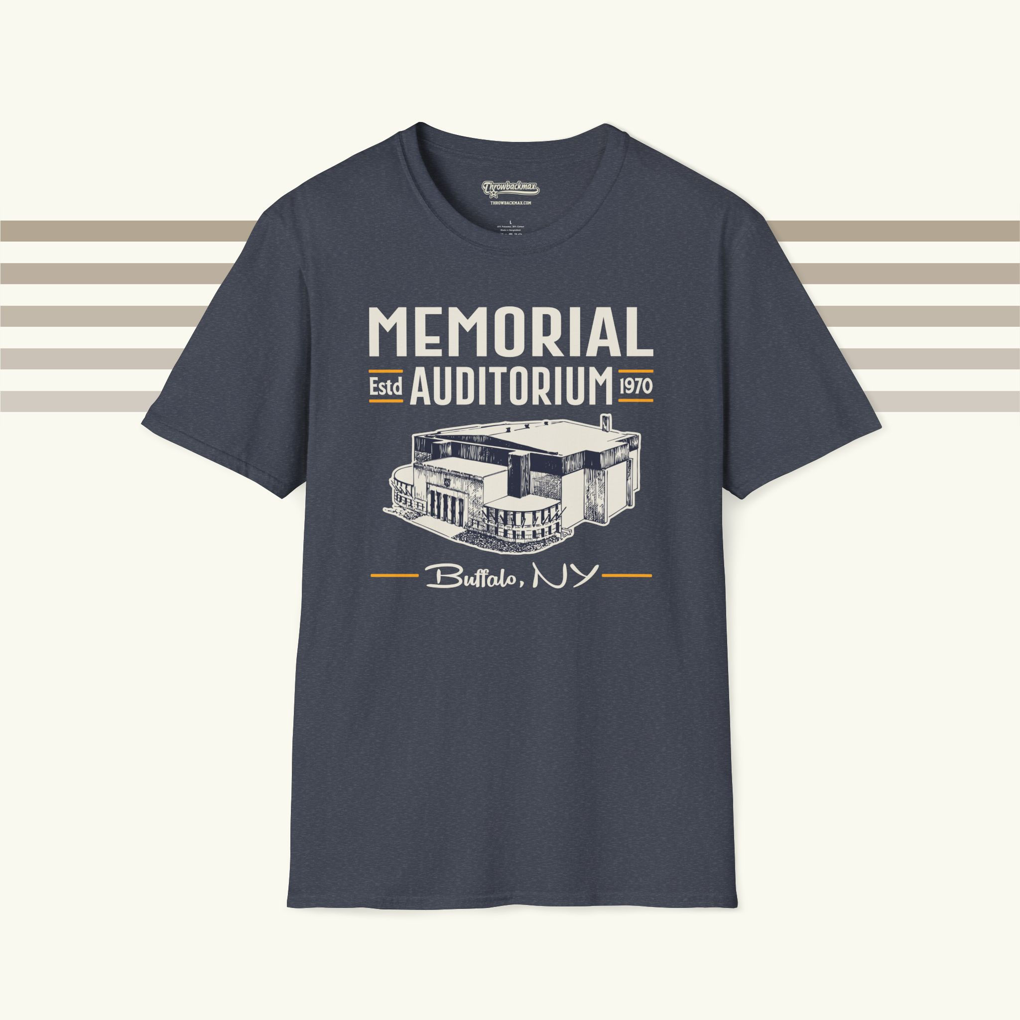 Memorial Auditorium 1970 Premium Arena T-Shirt - Buffalo Sabres NHL Hockey