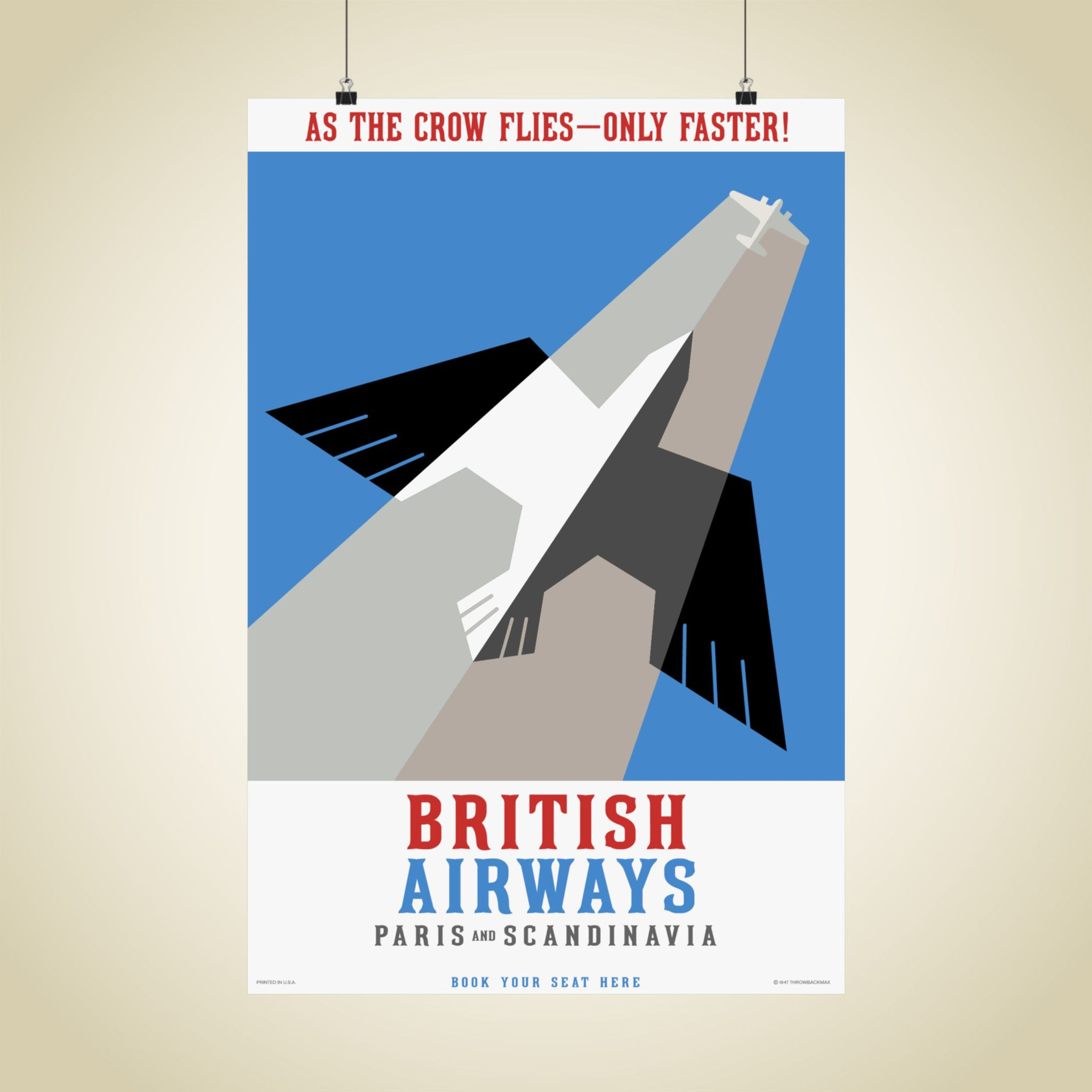 British 1947 Matte Aviation Poster 