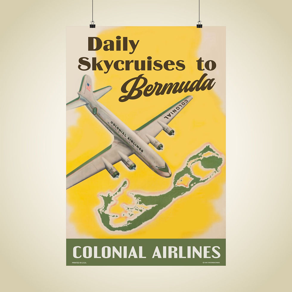 Colonial 1948 Matte Aviation Poster 