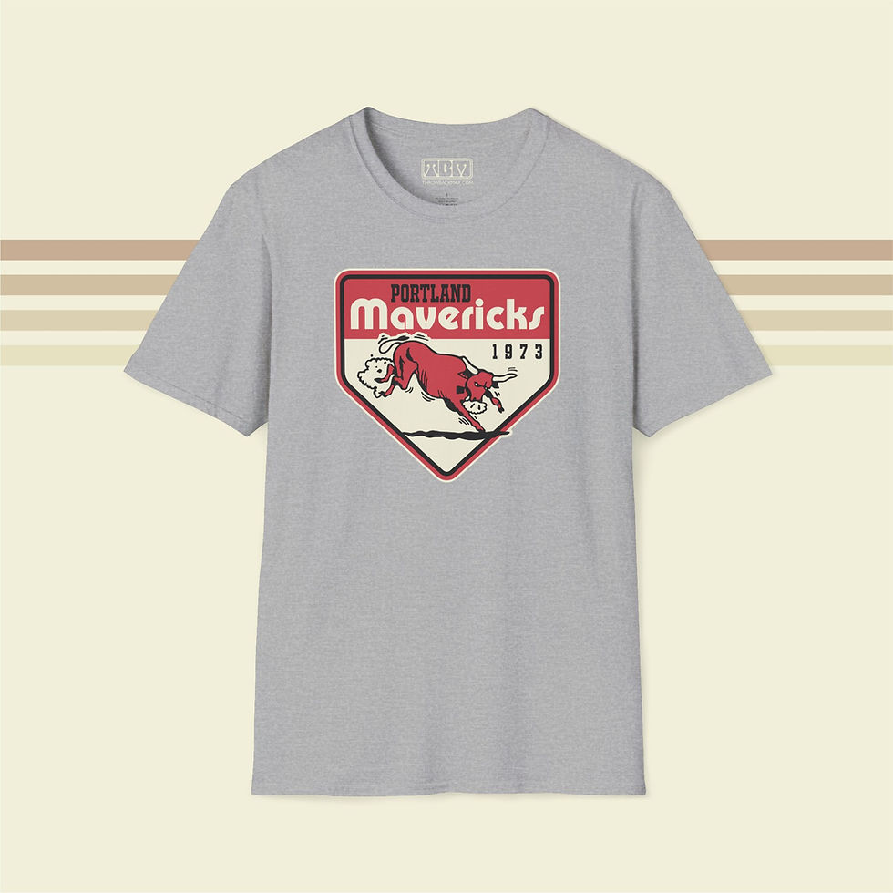 Thumbnail: Portland Mavericks Plate Baseball T-Shirt 