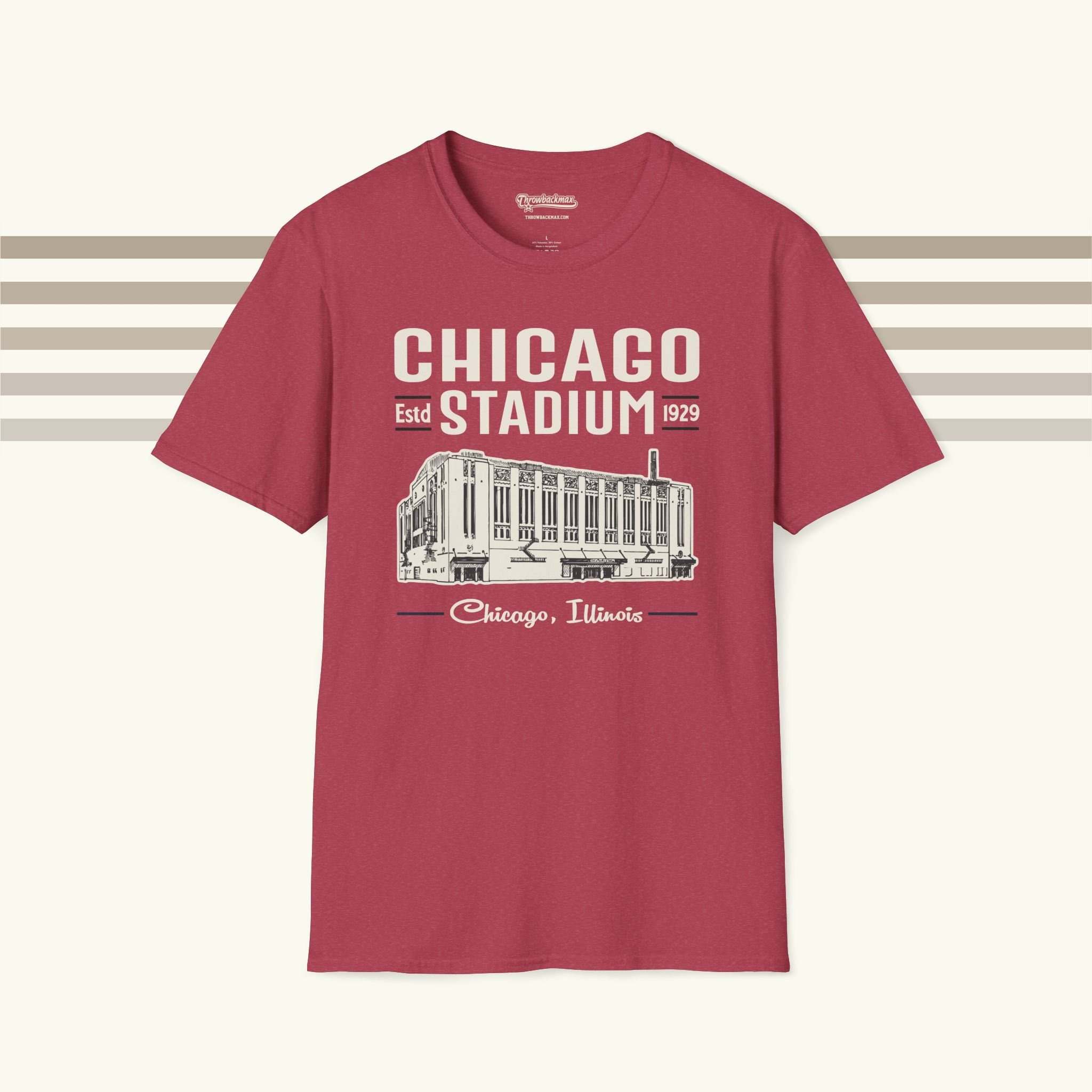 Chicago Stadium 1929 Premium Arena T-Shirt - Chicago Blackhawks NHL Hockey