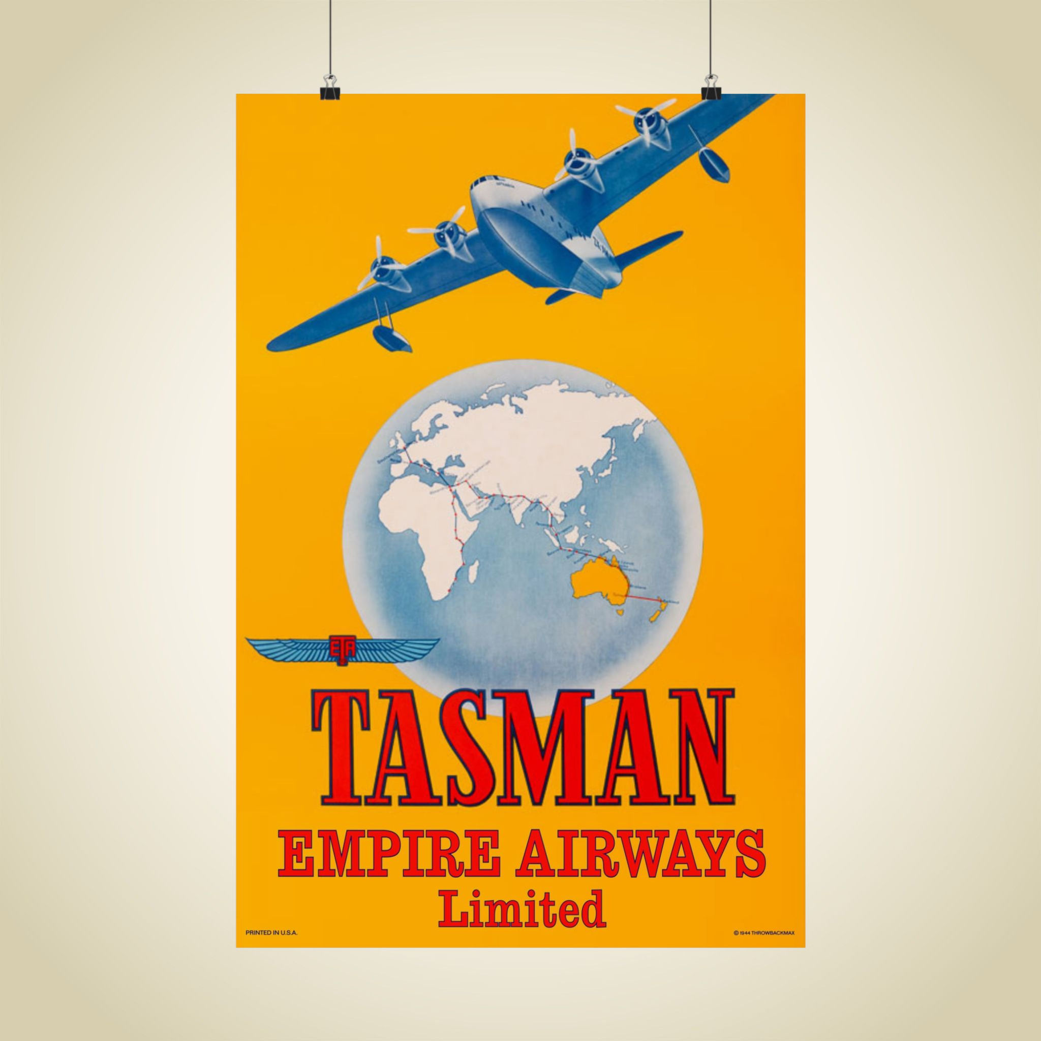 Tasman 1944 Matte Aviation Poster 