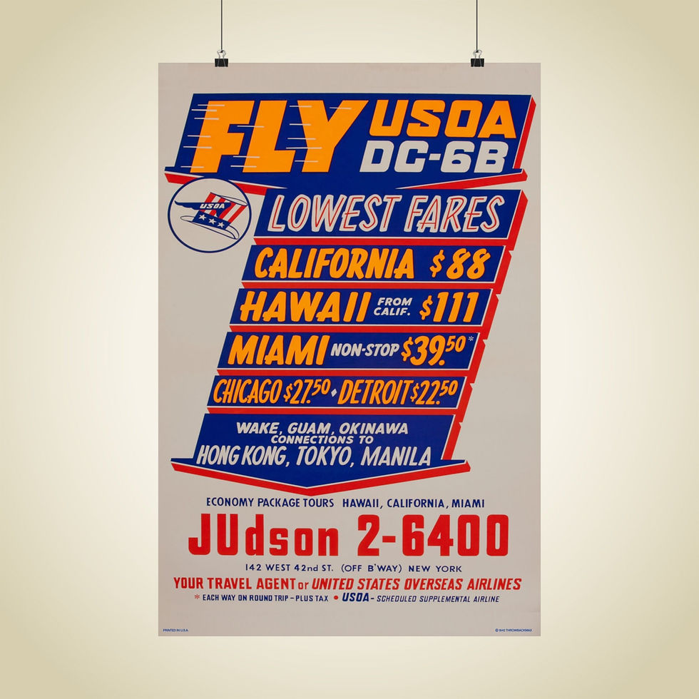 USOA 1942 Matte Aviation Poster 