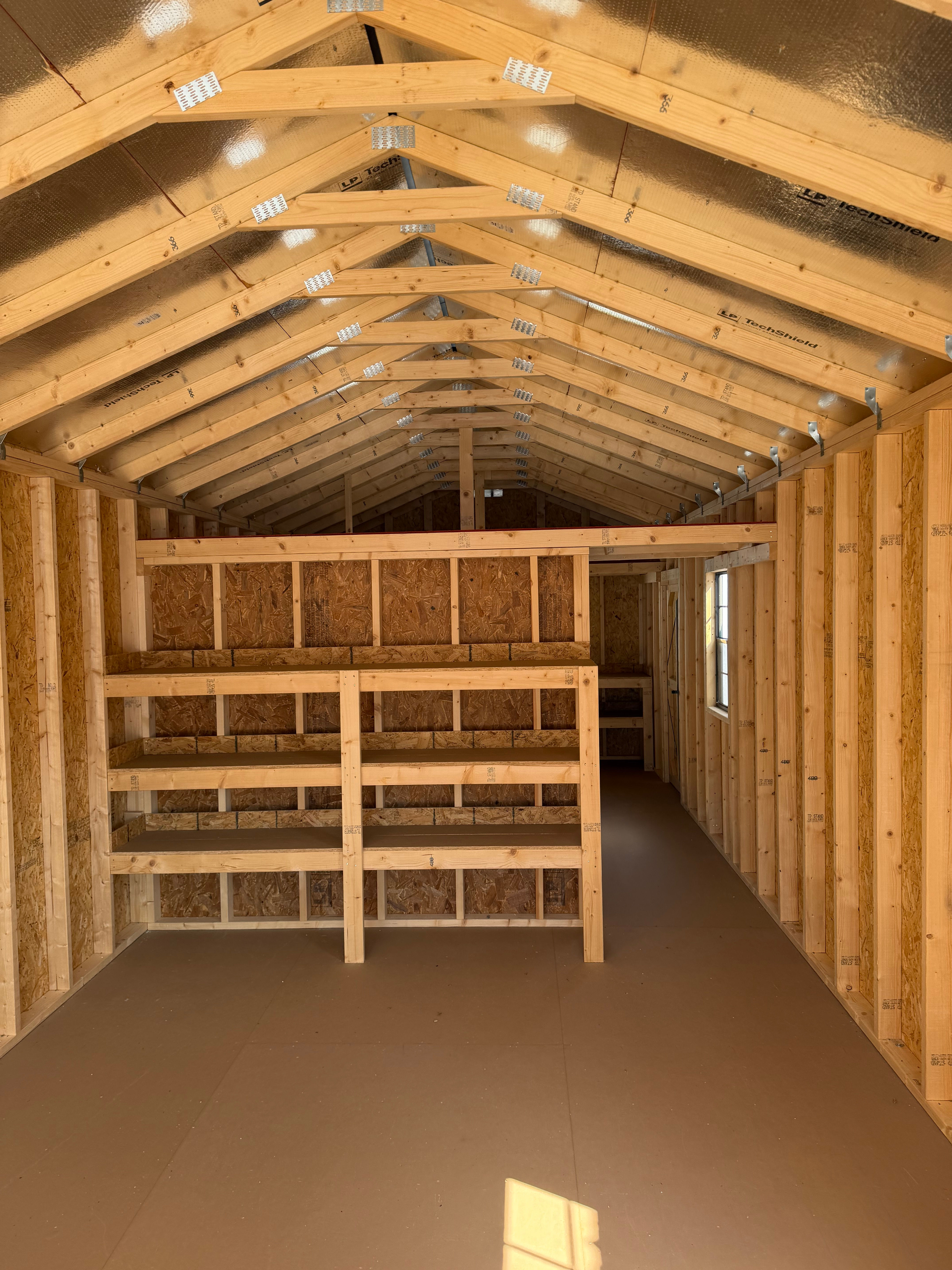 12'x36' A-Frame Utility Charcoal Roof, Clay Siding, Charcoal Trim