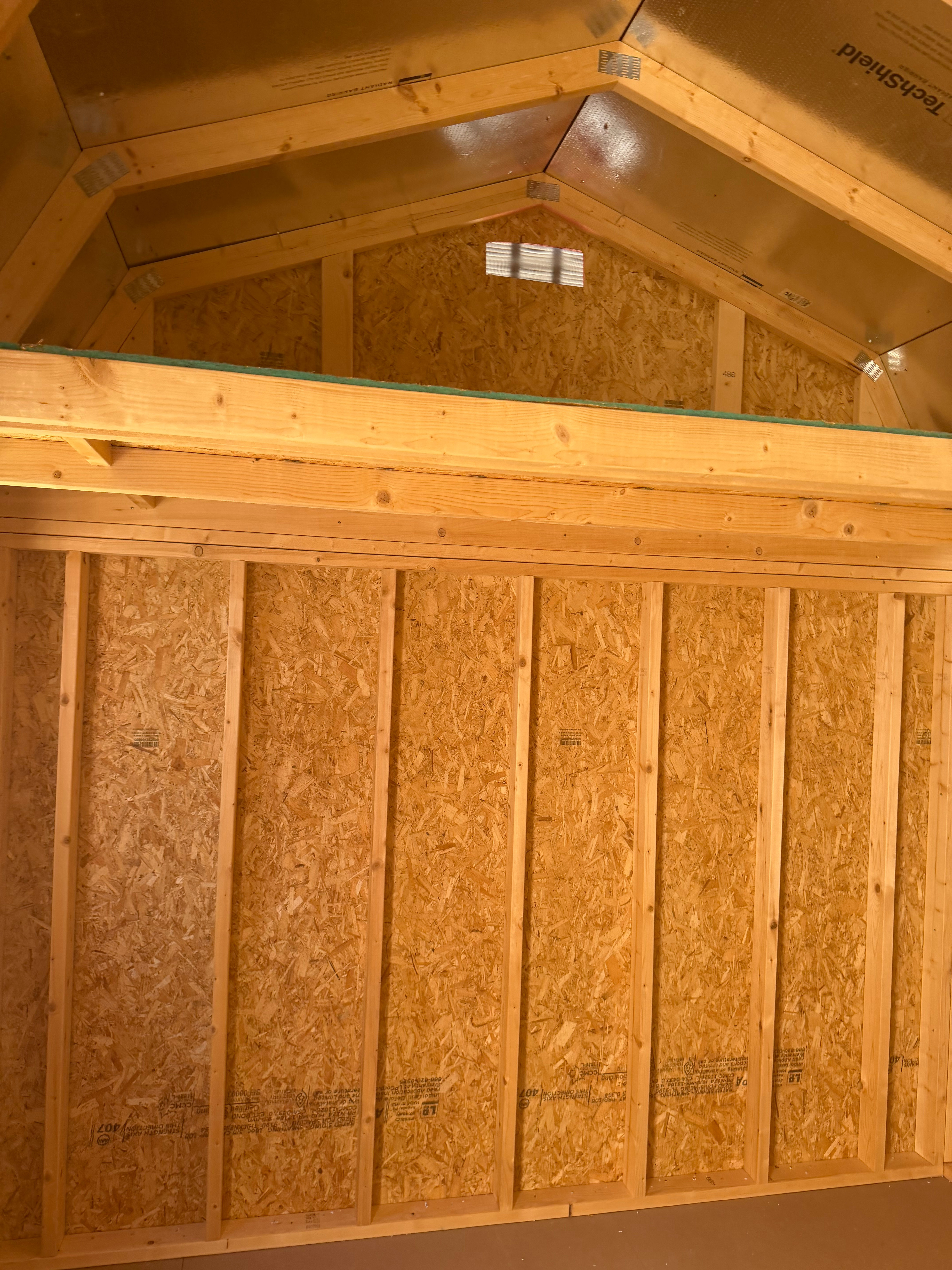 10'x16' Side Lofted Barn, Burnished Slate Roof, Barn Red Siding, B Slate Trim