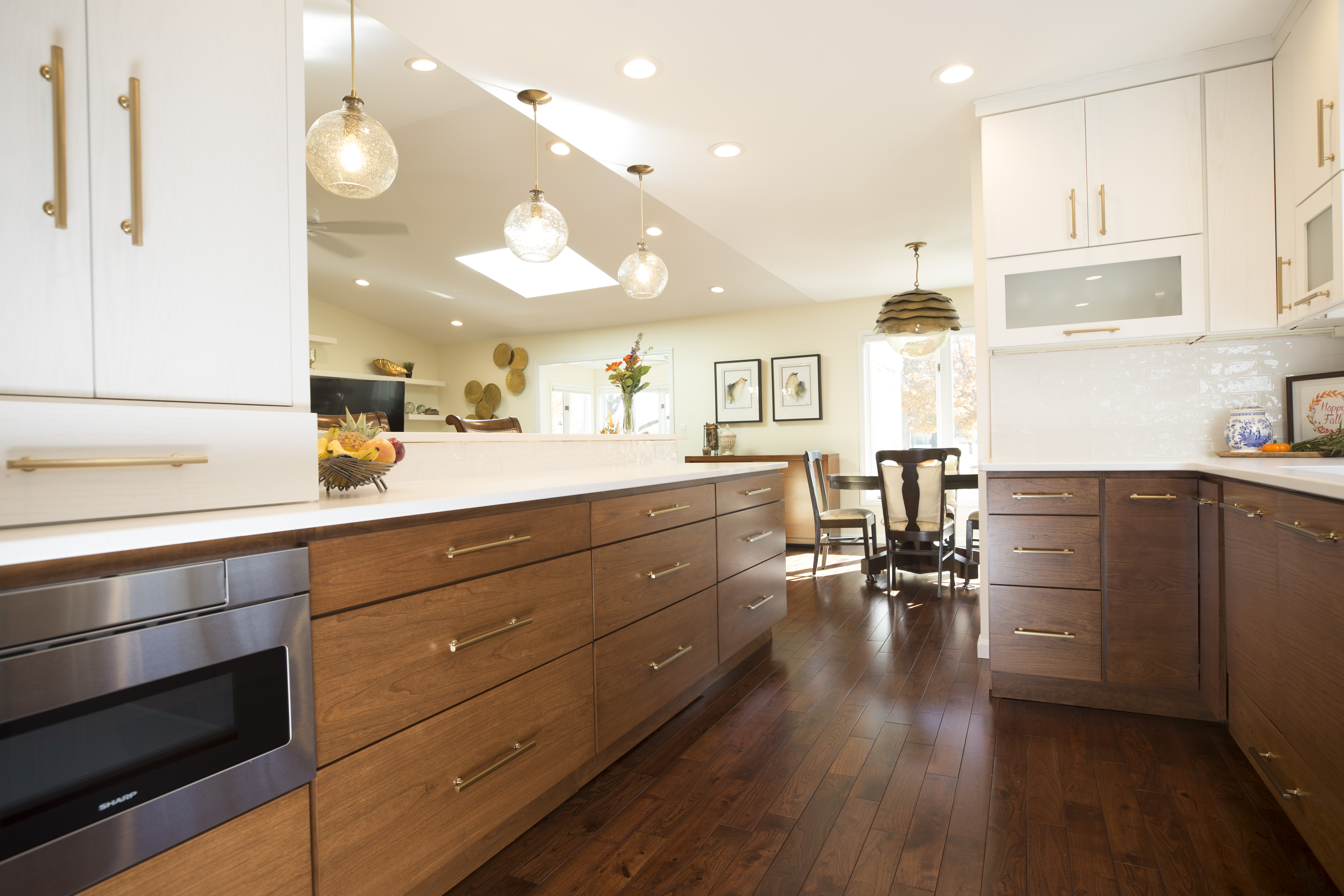 Cherry and Painted White Kitchen